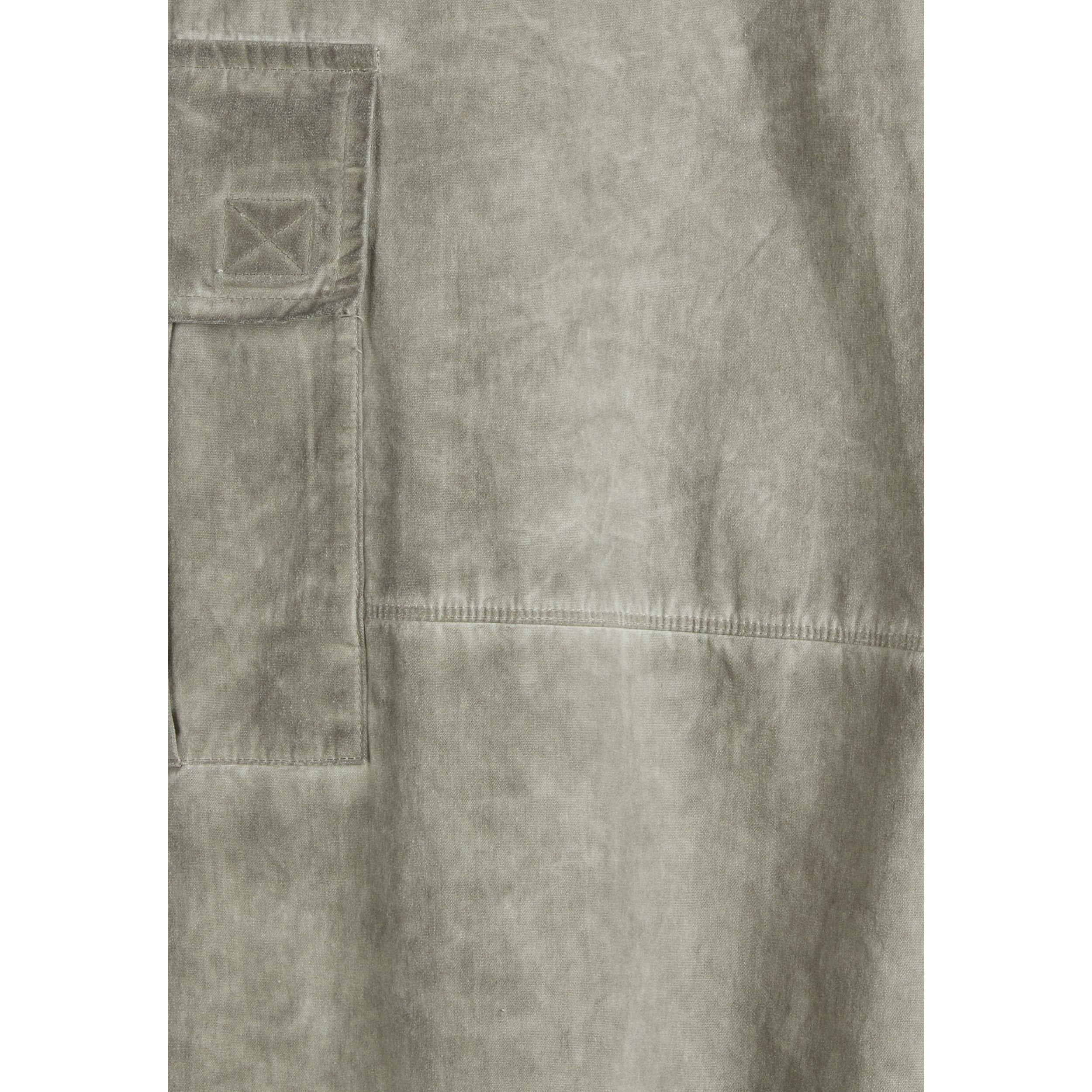 Pantaloni cargo in canvas tinto capo cold dyed