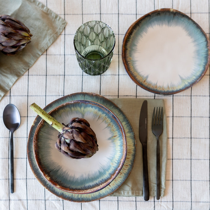 Assiettes Organic 20cm blanches set de 6 Kare Design