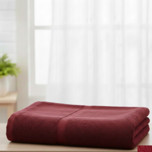 CASA MATTA Telo Bagno in Spugna di Puro Cotone 400 gr/mq_Bordeaux