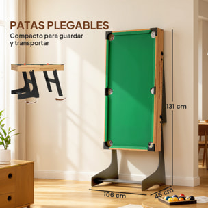 Mesa Multijuegos Plegable 13 en 1, Mesa de Juego con Futbolines para Niños, Billar, Ping-pong, Hockey, Ajedrez, Damas, Backgammon y Accesorios, Diversión Familiar para Adultos y Niños