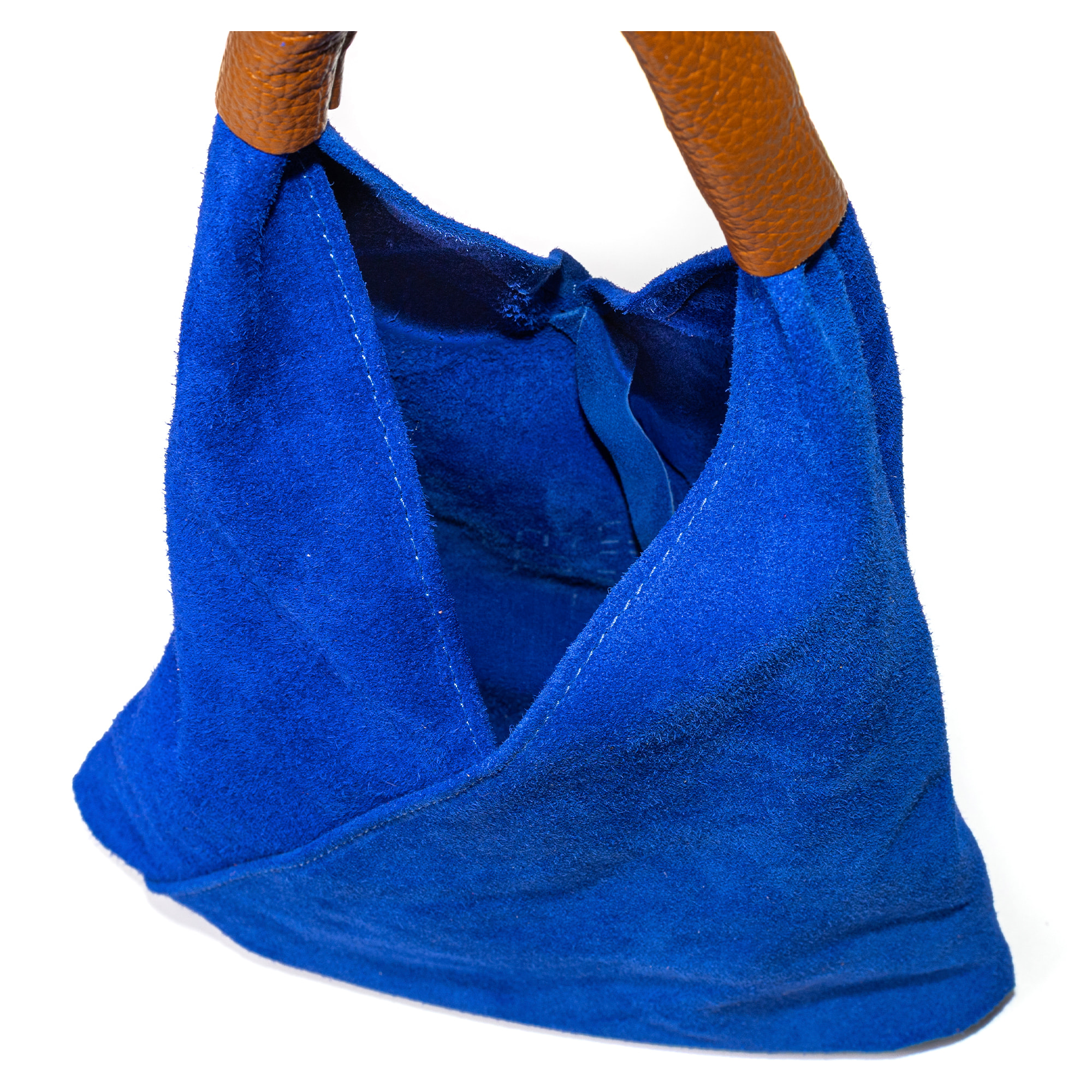 Aviano borsa mini shopper donna, per uso a mano. Pelle autentica Scamosciato.