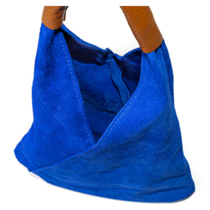 Aviano borsa mini shopper donna, per uso a mano. Pelle autentica Scamosciato.