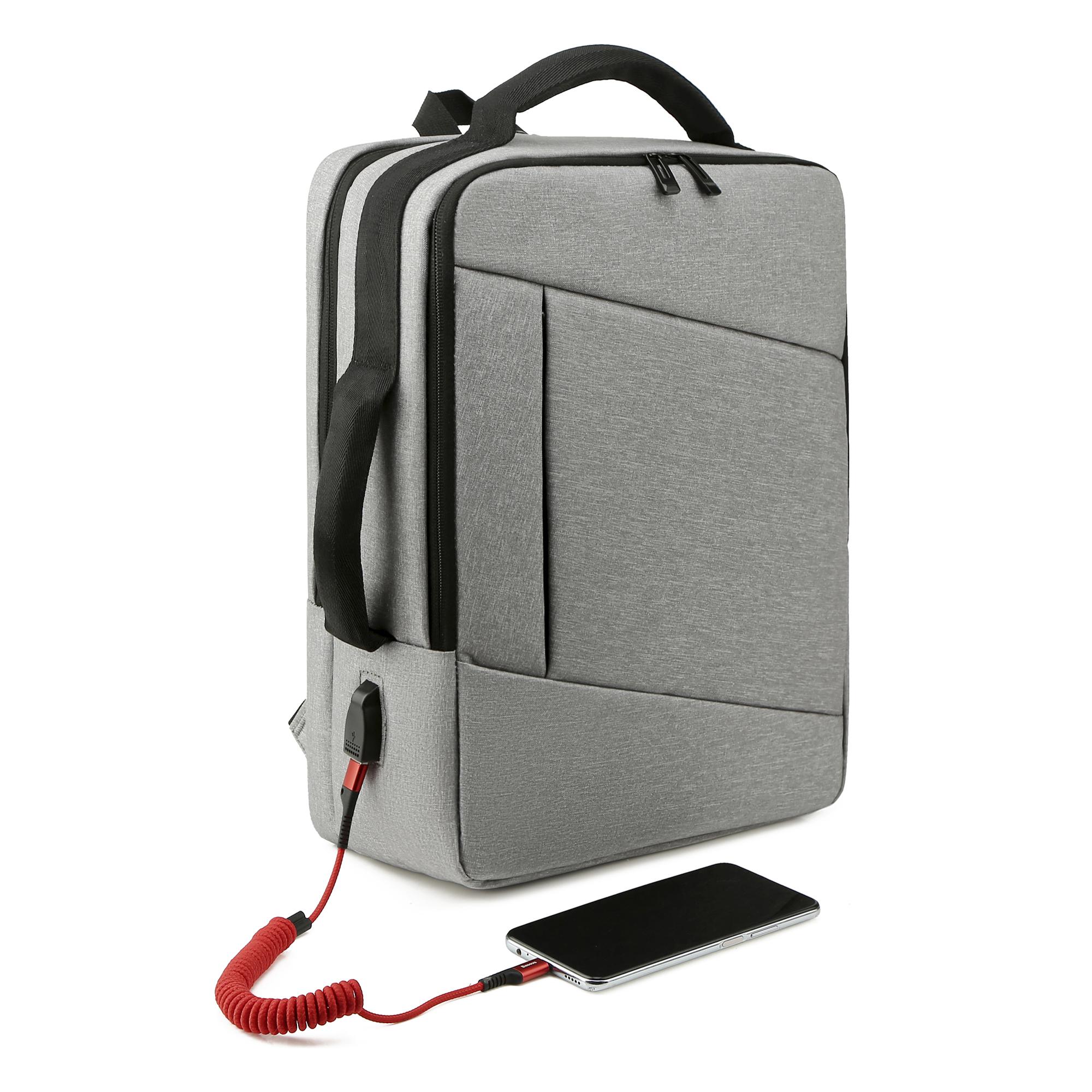 DAM Mochila para Laptop con interfaz de carga USB. 30x13x42 Cm. Color: Negro