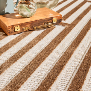 Tapis Loopin 338 beige - Motif en relief - Indoor & Outdoor