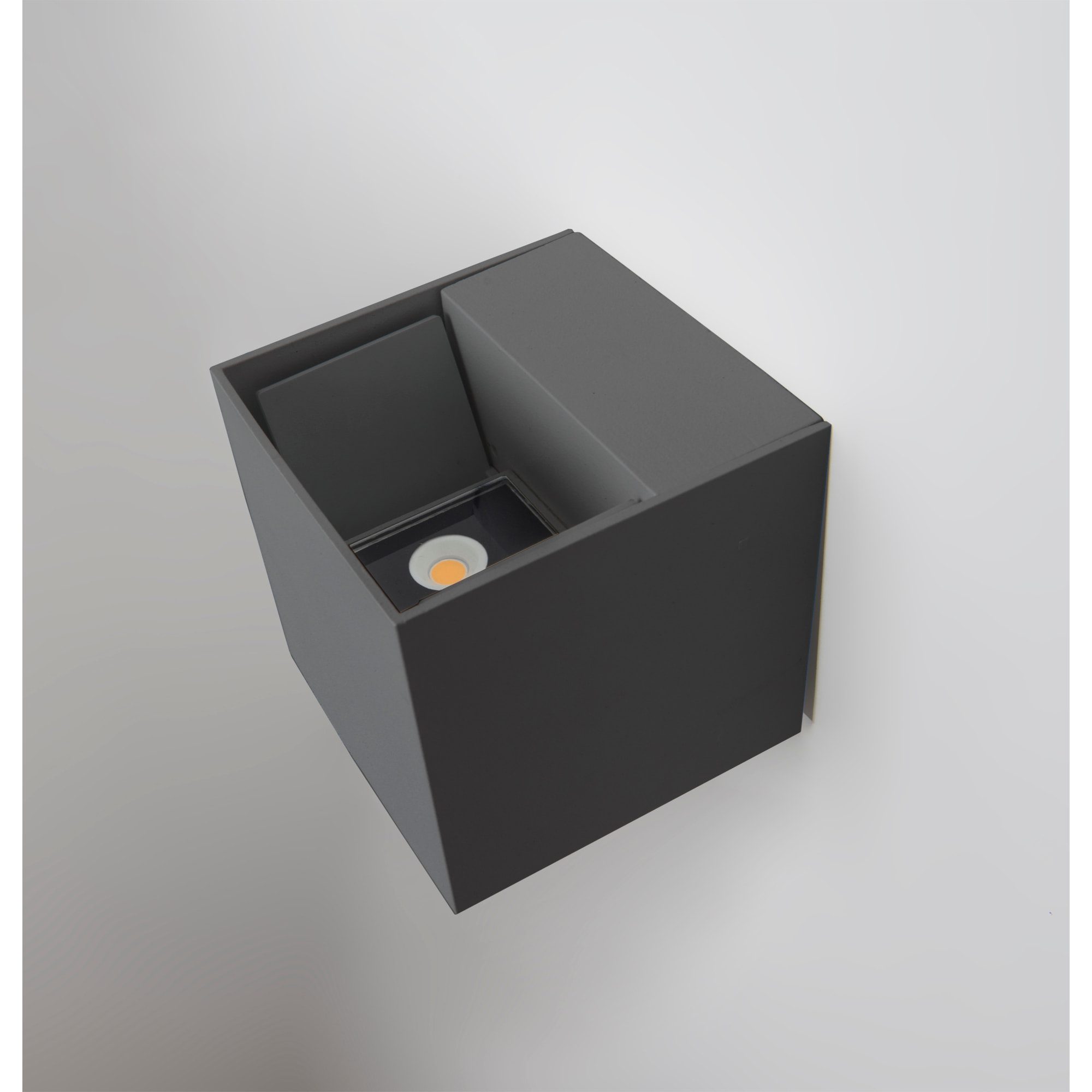 REX (2uds) Aplique Exterior LED con Haz de Luz Modulable IP54 Luz LED Blanco Neutro 4000K 5.2W y 350lm Gris Urbano