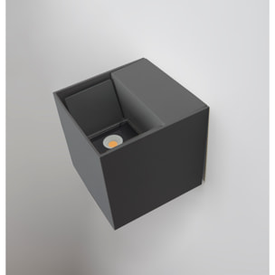 REX (2uds) Aplique Exterior LED con Haz de Luz Modulable IP54 Luz LED Blanco Neutro 4000K 5.2W y 350lm Gris Urbano