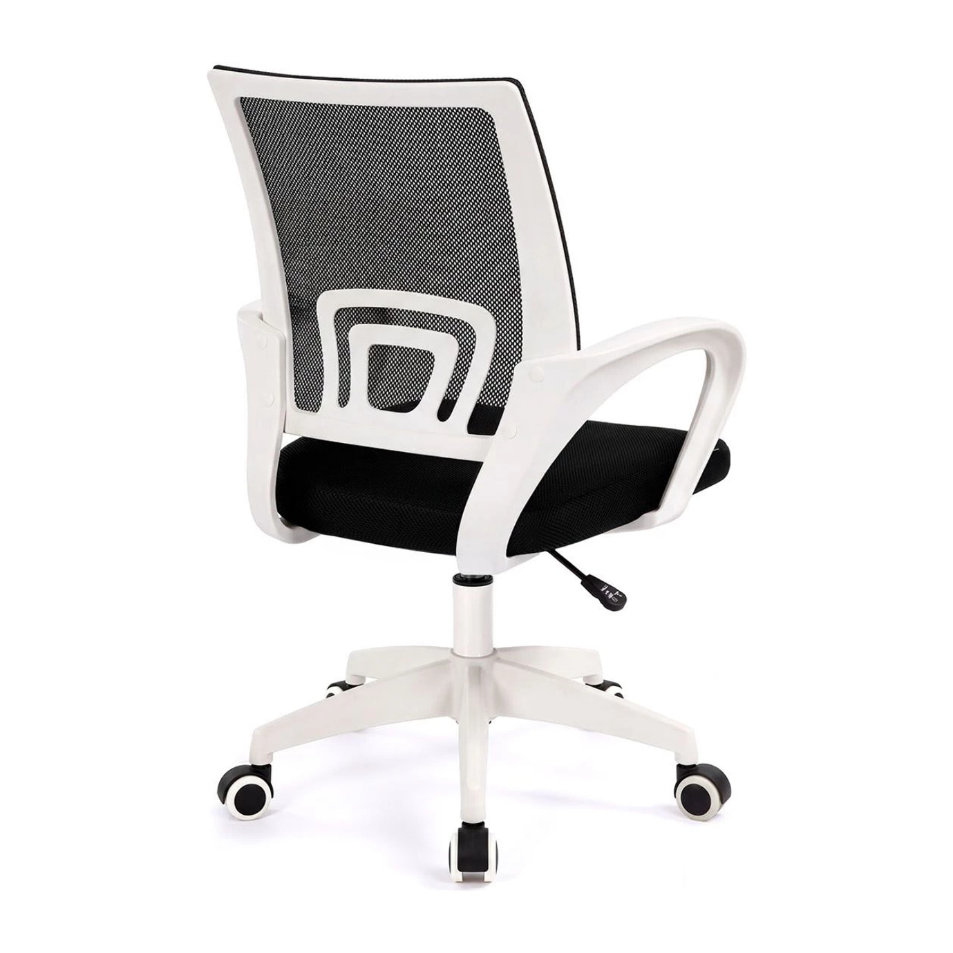 Silla de escritorio con respaldo transpirable en blanco y negro 84-94 cm Nika Blanco - Negro