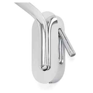 ETERNA Lampe applique avec lecteur gauche chrome/blanc