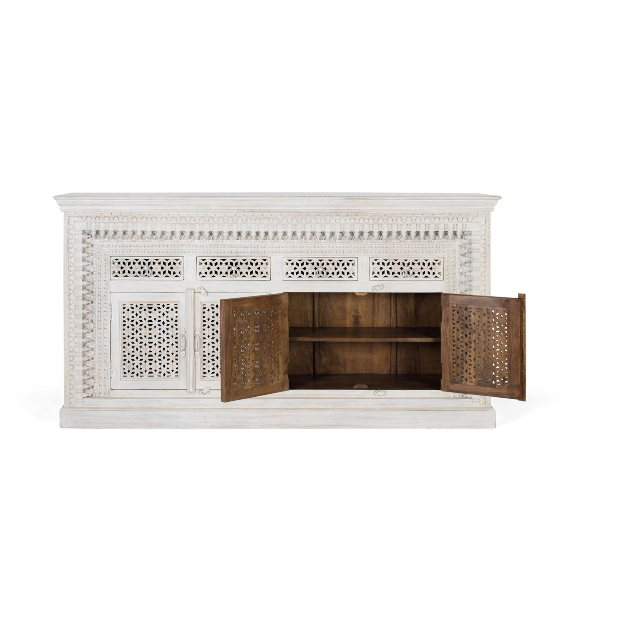 Aparador de Madera de Mango Estilo Mediterráneo Moderno