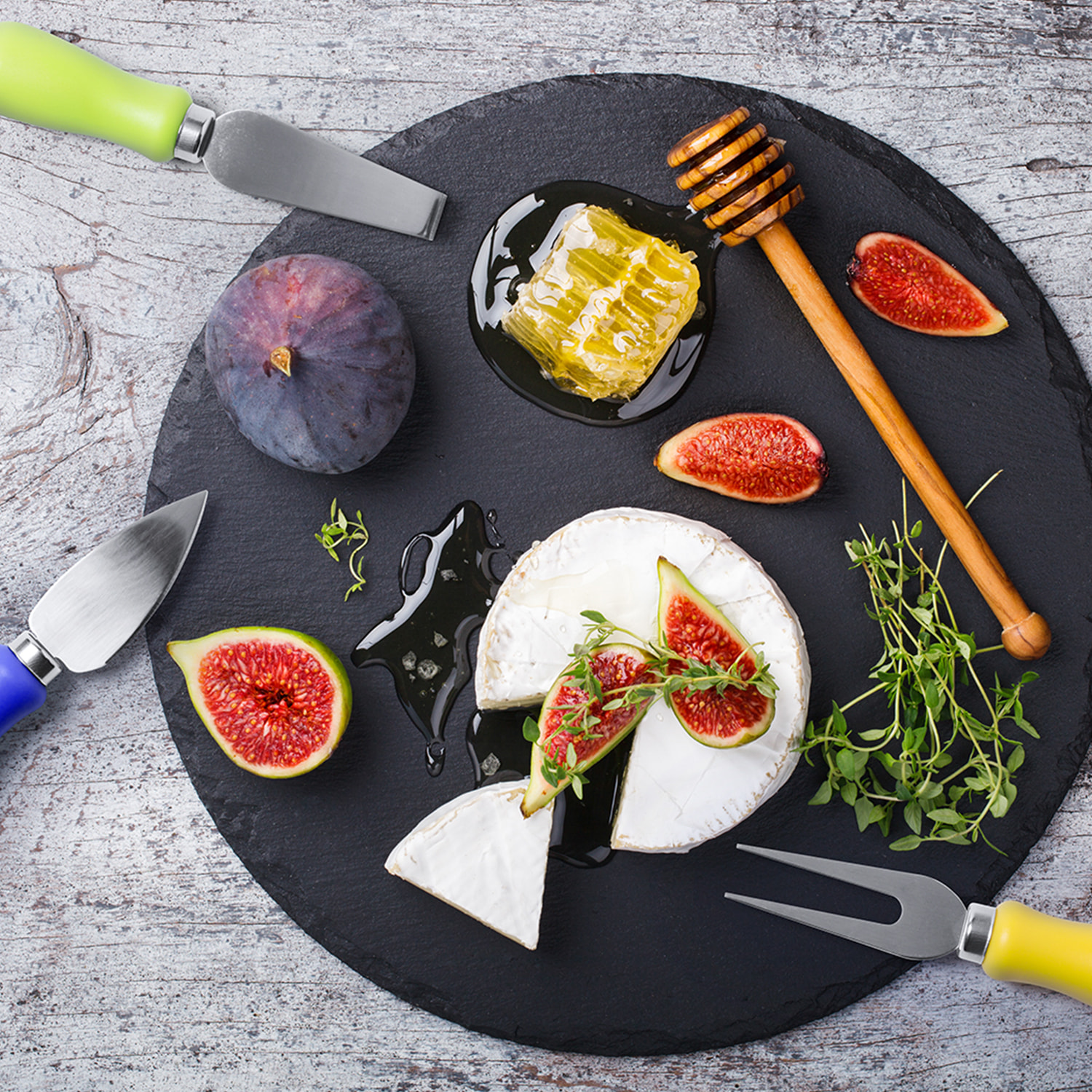 Roldic, set per formaggi di 6 pezzi. Con coltello in acciaio inossidabile e manico ergonomico.