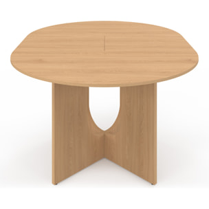 Table à manger ronde extensible Mathis Ø110-150cm bois