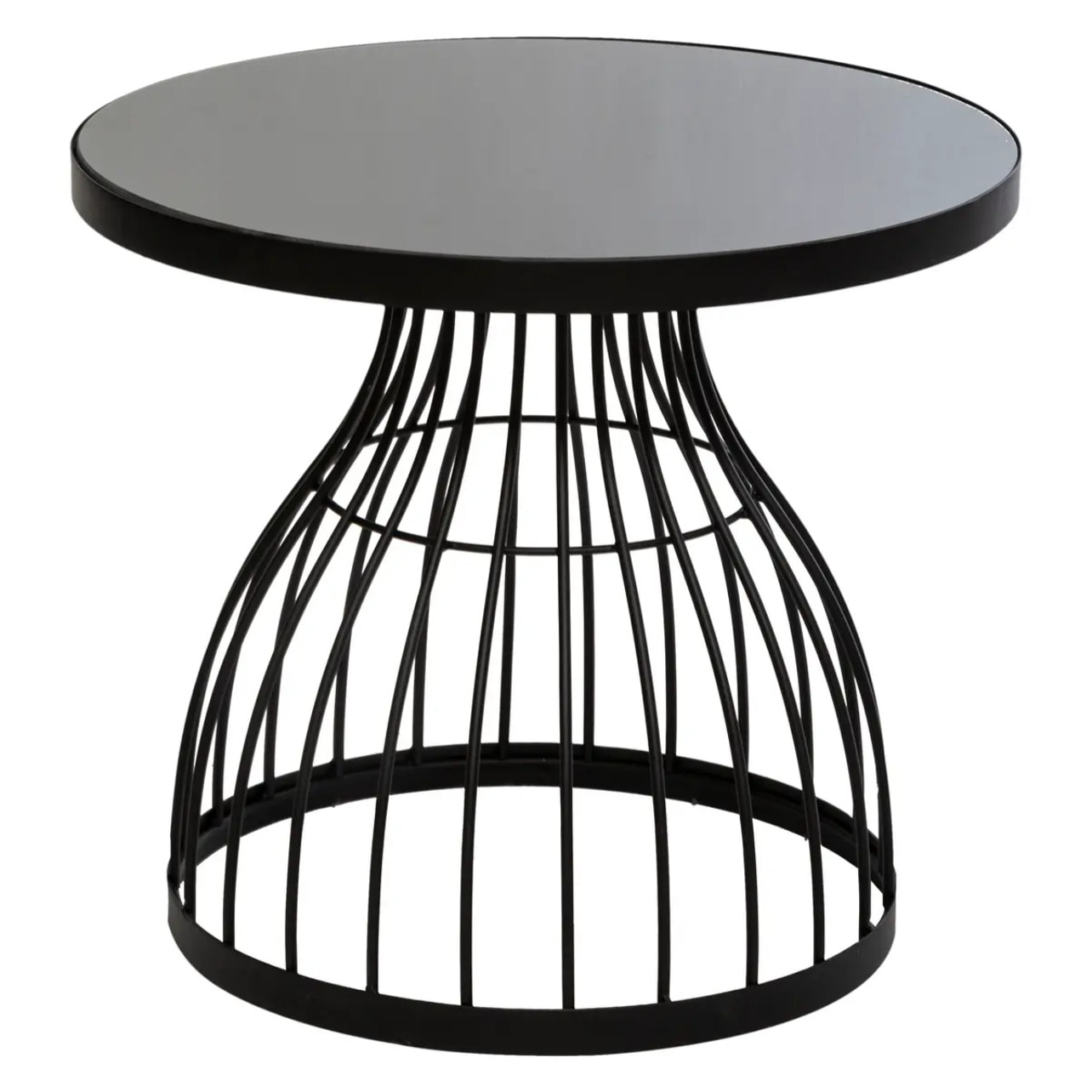 Table d'appoint "Kushi" noir D55cm