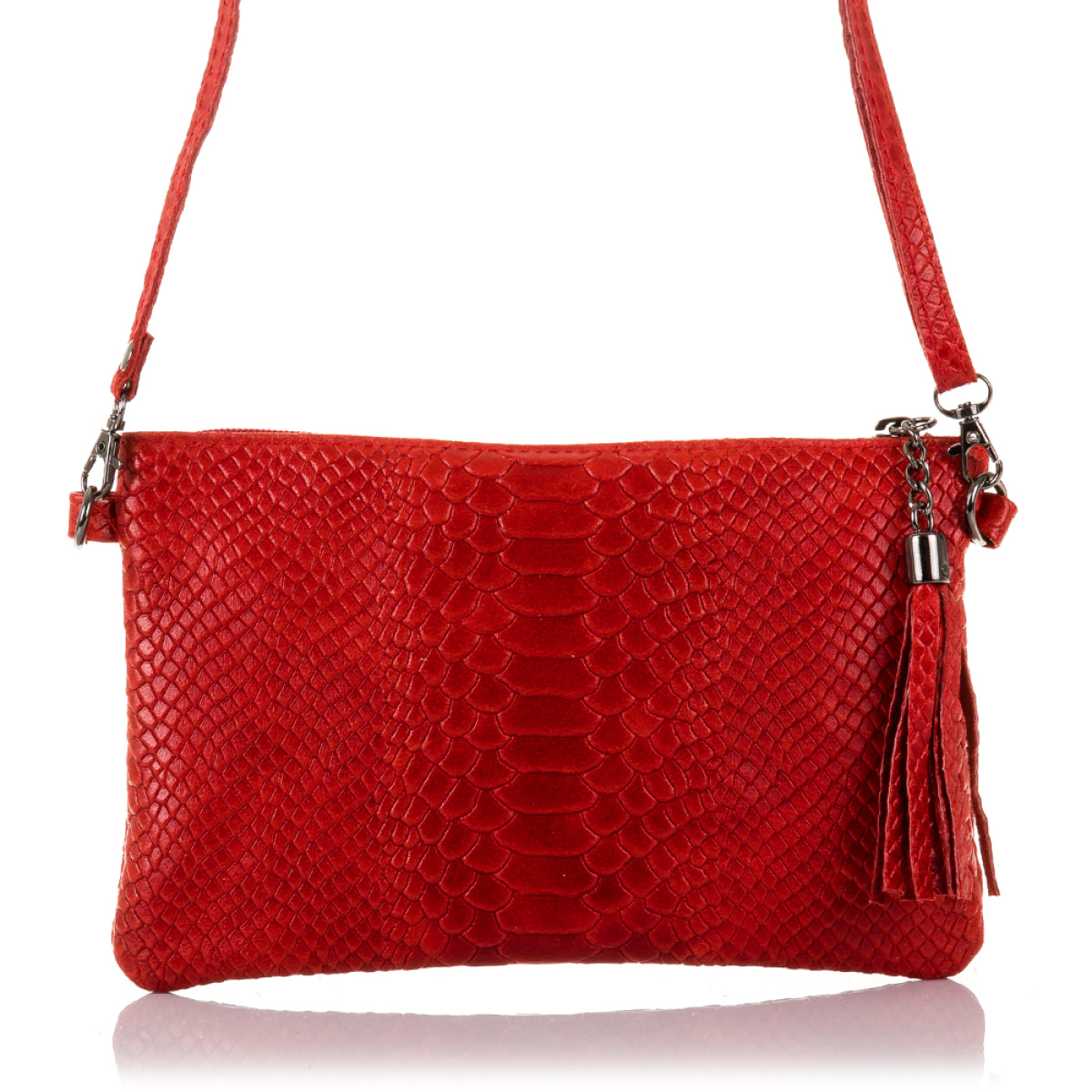 Deanna Bolso de mano Mujer.Piel auténtica Gamuza Grabado Serpiente