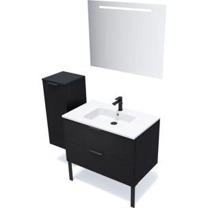Meuble salle de bain vasque intégrée 2 tiroirs - SOHO