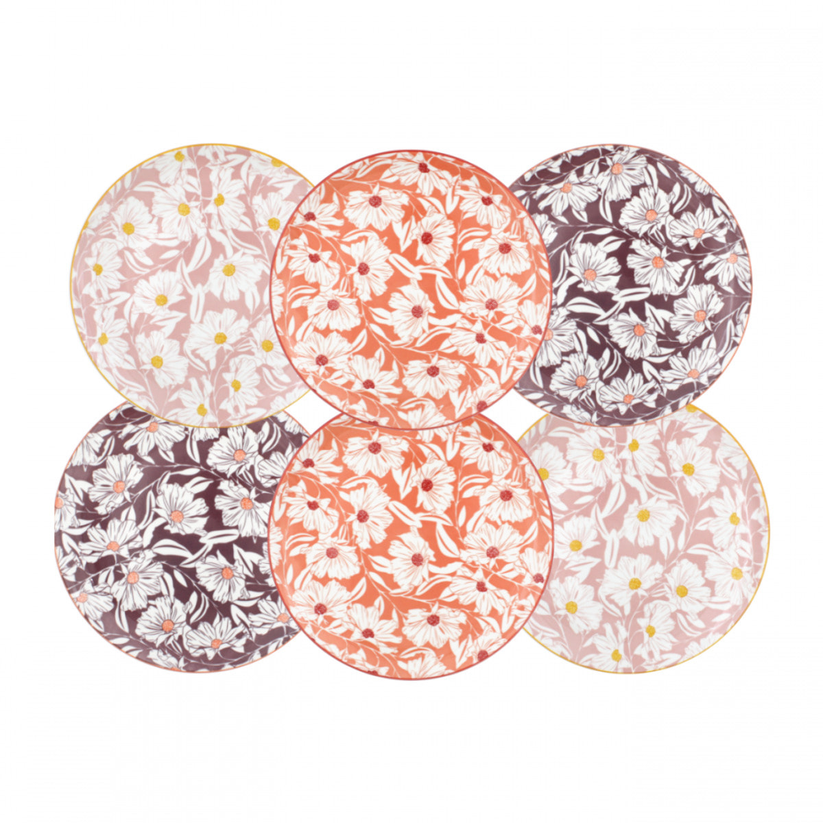 Lot de 6 petites assiettes, OPHELIA