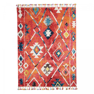 Tapis GIba rouge motif traditionnel berbère