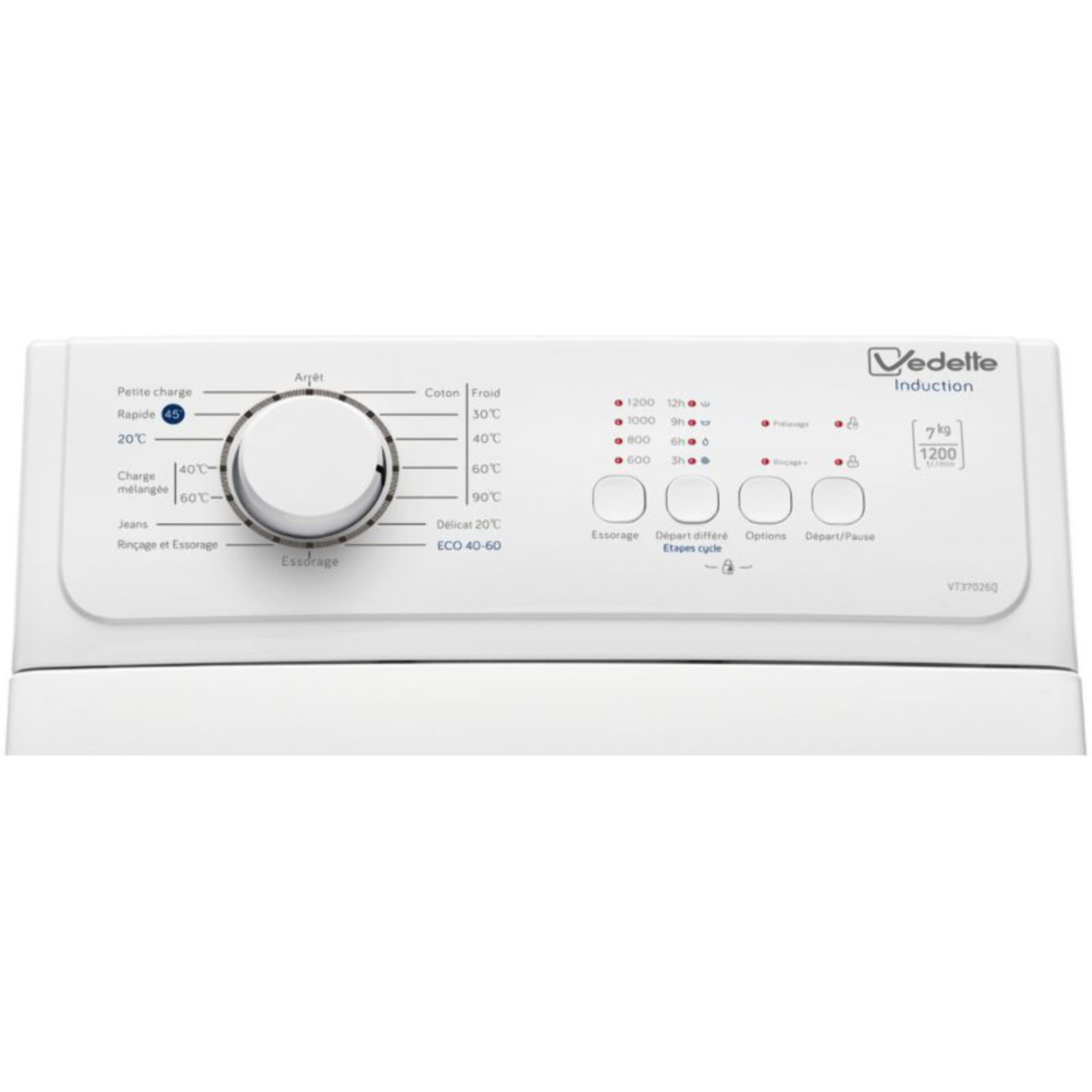 Lave linge top VEDETTE VT37026Q