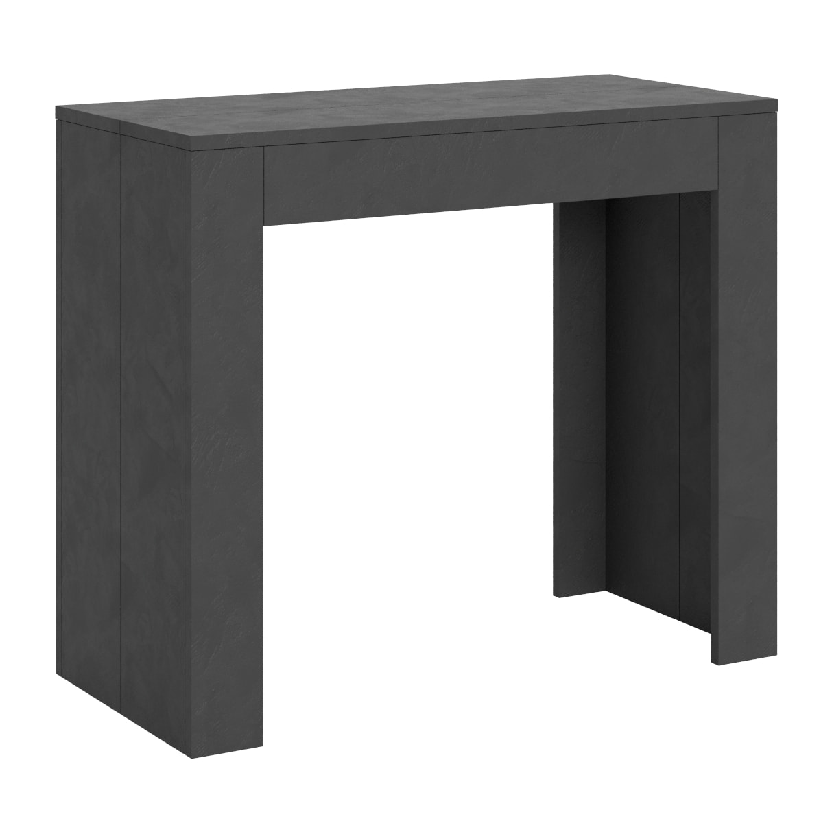 Consolle allungabile 90x42/198 cm Emy Small Antracite Spatolato.