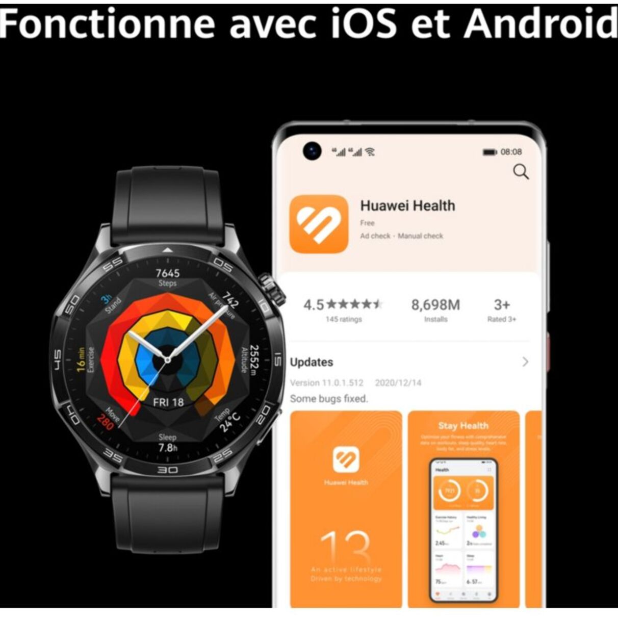 Montre connectée HUAWEI Watch GT5 46mm Noir