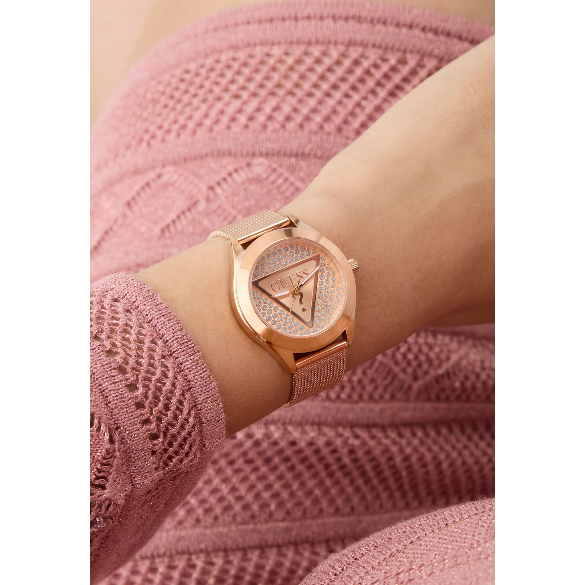 Guess Reloj Analógico De Cuarzo. Gt Glitz Plaque