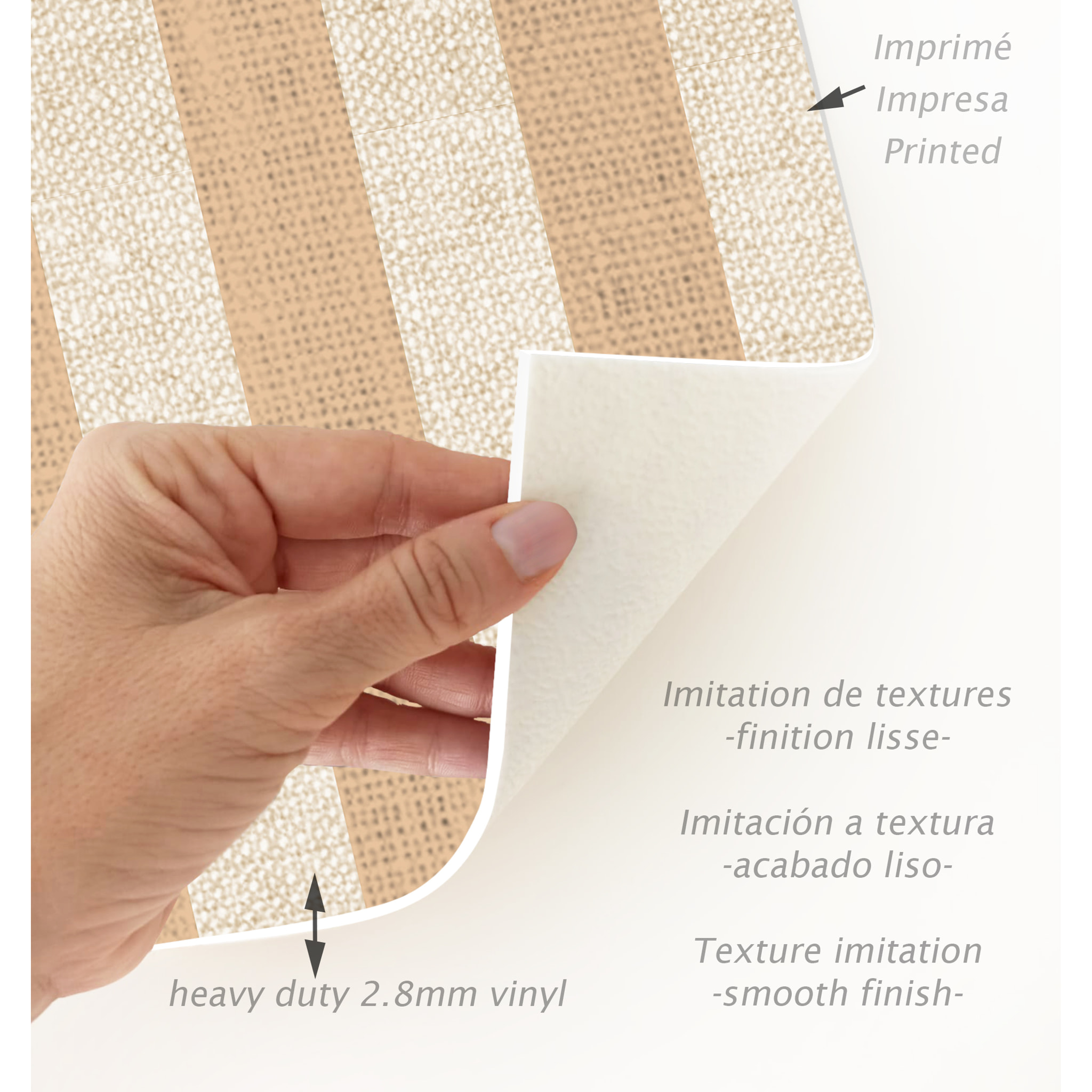 Alfombra de vinilo Dynamic Beige 160x240 cm -PVC antideslizante, vinilica para cocina o salón, lavable, estilo abstracto