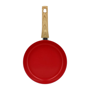 Poêle 24cm avec revêtement céramique rouge - tous feux COLORAMA