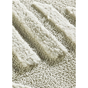 NUMA Alfombra shaggy geométrica con relieve en blanco, varias medidas disponibles