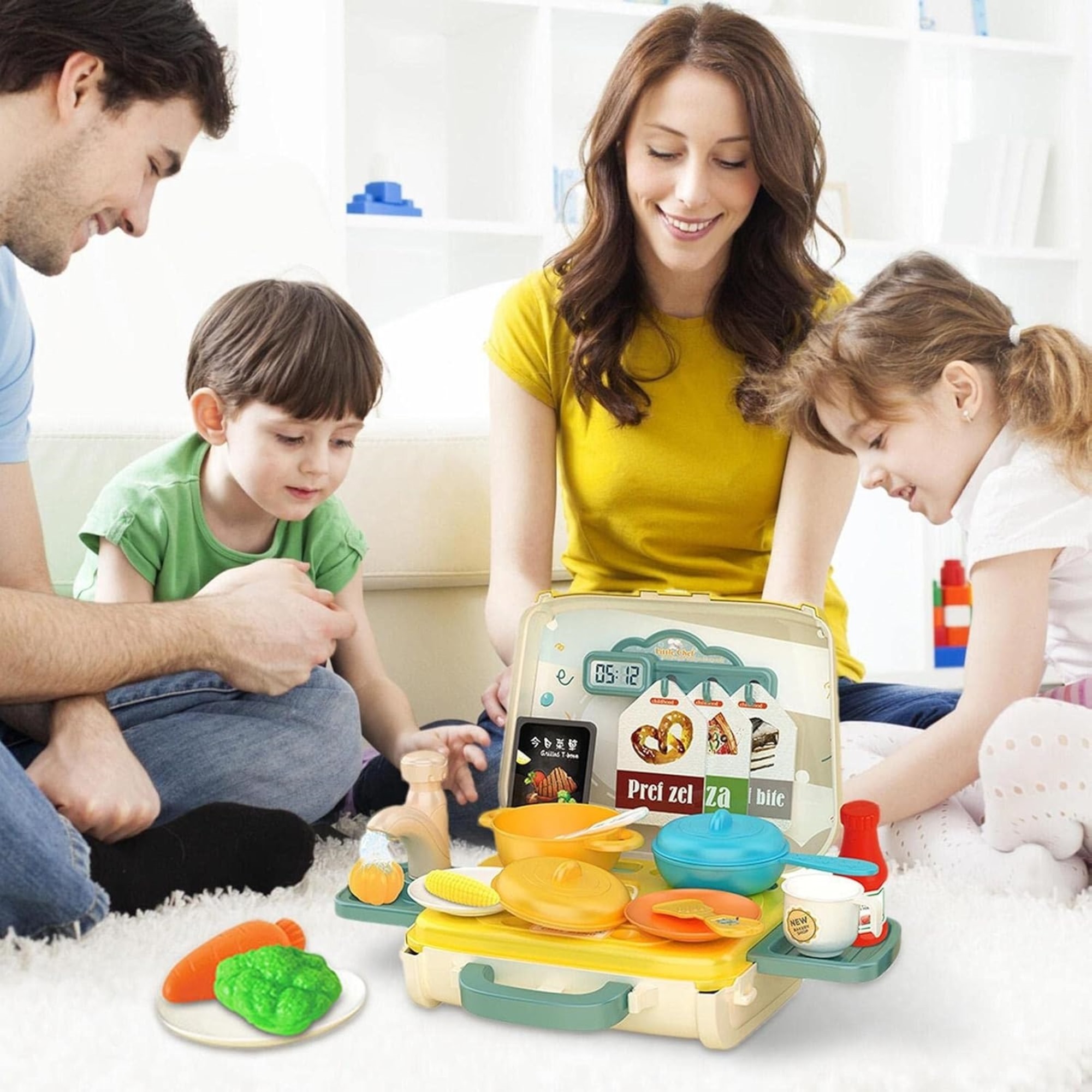 Well home set de comida infantil aleatorio de helado o pastelería o supermercado o cocina chef