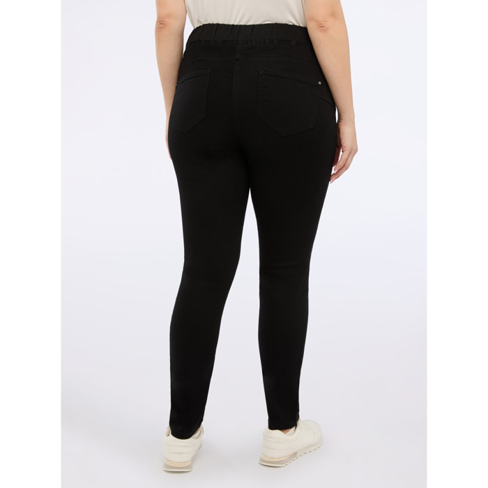 Fiorella Rubino - Jeggings totalmente negros con cintura elástica - Negro