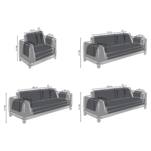 Copridivano Trapuntato Antimacchia Imbottito Quadri Scozzese Beige Modello Galles