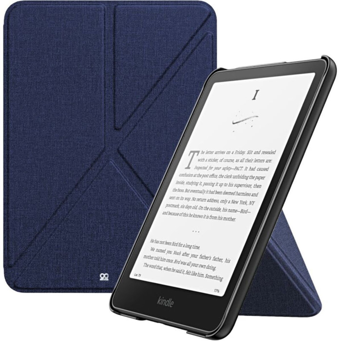 Etui IBROZ Origami Kindle Paperwhite 2024 7p bleu