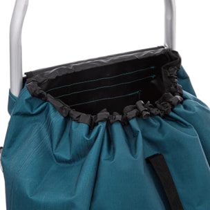Chariot de course pliable 2 roues "Modern Color" bleu pérole