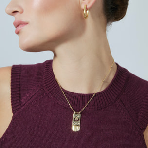 Collar de Circonita Brillante acabado en oro amarillo de 18k