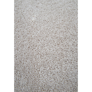 Accappatoio Beige in Spugna con Logo Ricamato e Tasche