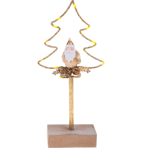 Albero natale artificiale con Led - Pezzi 1 - Colore Verde - 12x26Hx5cm - Bianchi Dino