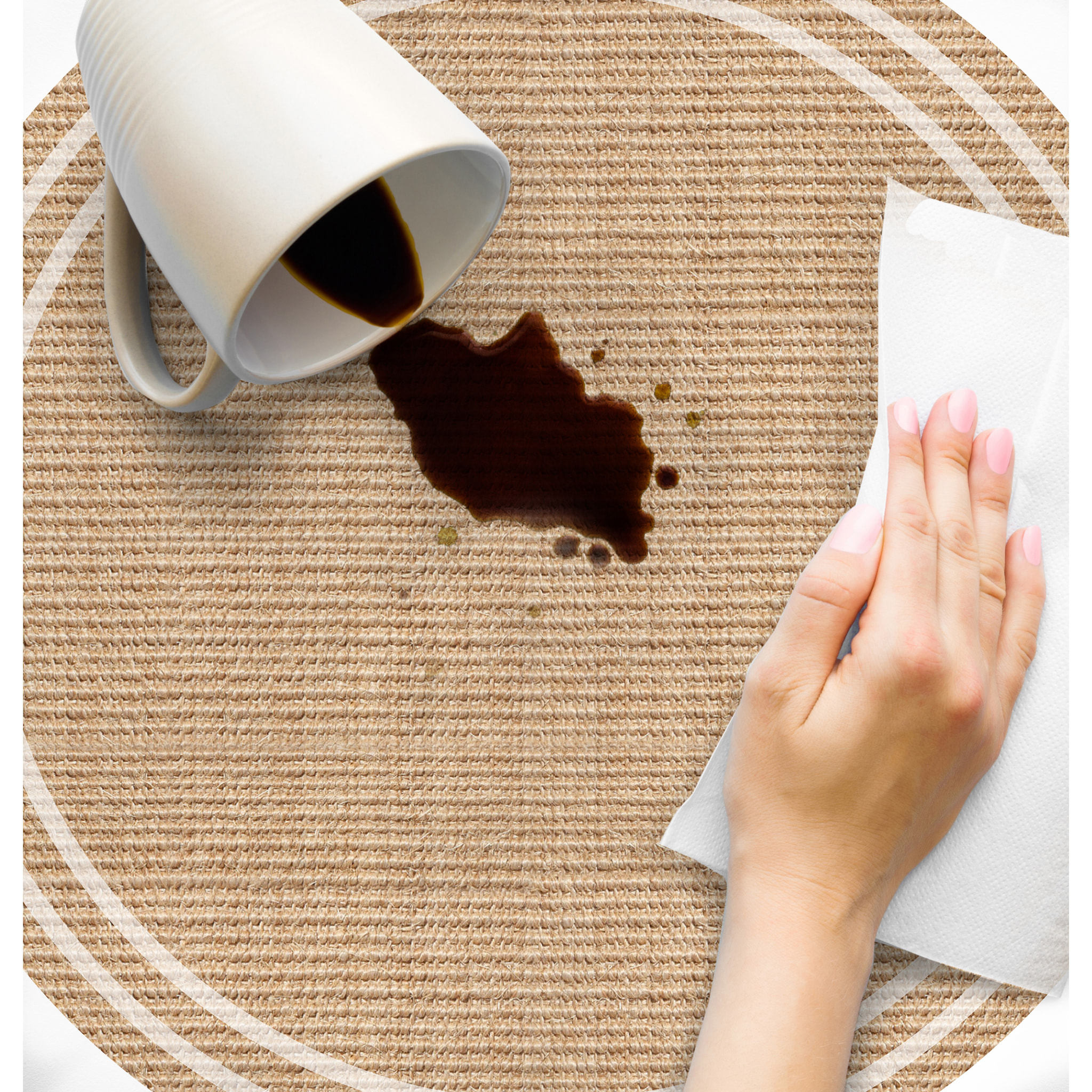 Set de 4 individuales de vinilo CERAMIKO, Agnán Redonda 4u-[Diam] 40 cm