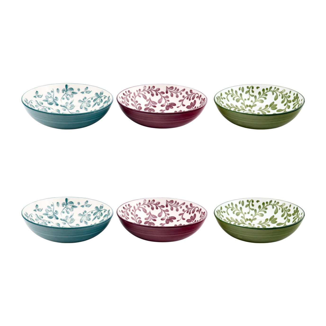 Lot de 6 assiettes creuses, TRATTORIA