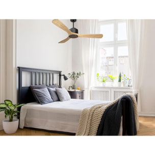 Ventilateur de plafond ø132 cm avec Wifi Réversible Hypersilence 40   W Noir