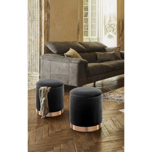 Tomasucci Pouf imbottito contenitore DIDO BLACK