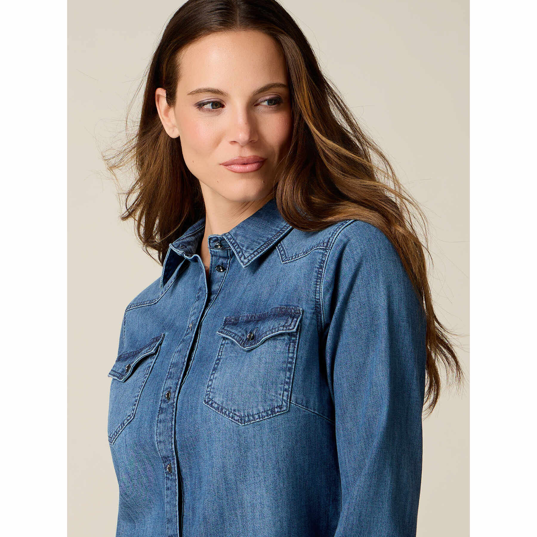 Oltre - Camicia in denim - Blu