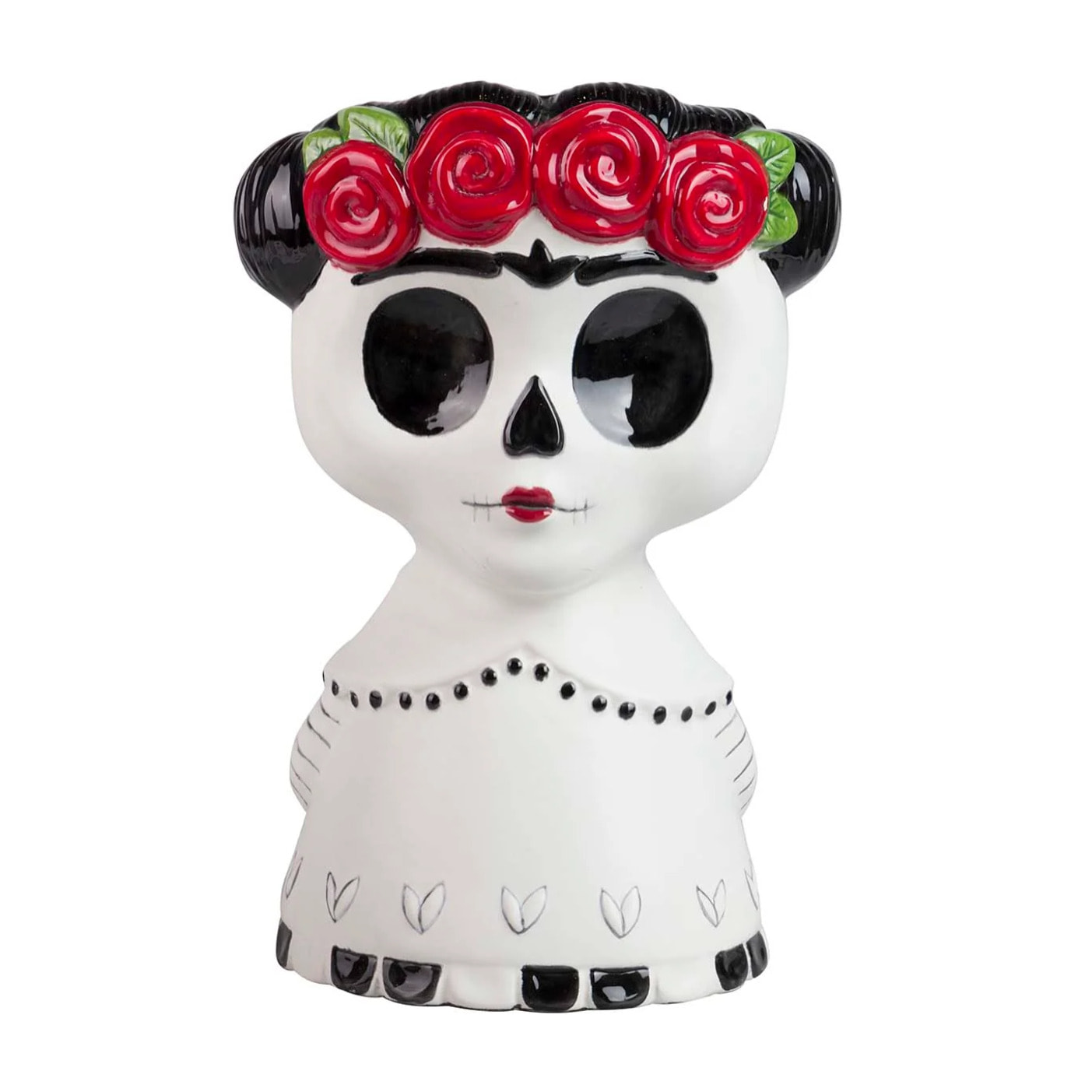 Maceta Ceramia Calavera Mexicana 21x17x31 Cm