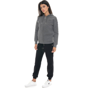 Pantalone invernale donna, fondo in costina, inserti in treccia Leone 1947 Braid