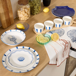 Plat coquillage Oceania 25,2x23,2cm blanc