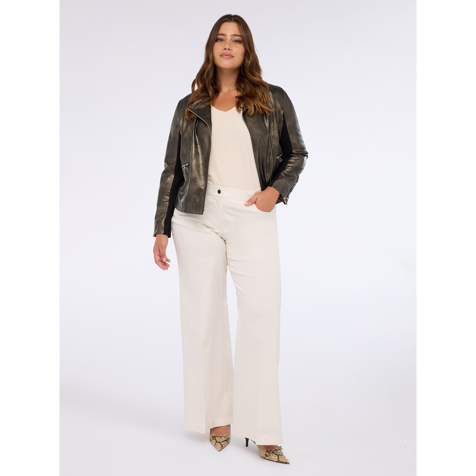 Fiorella Rubino - Pantaloni wide leg - Bianco
