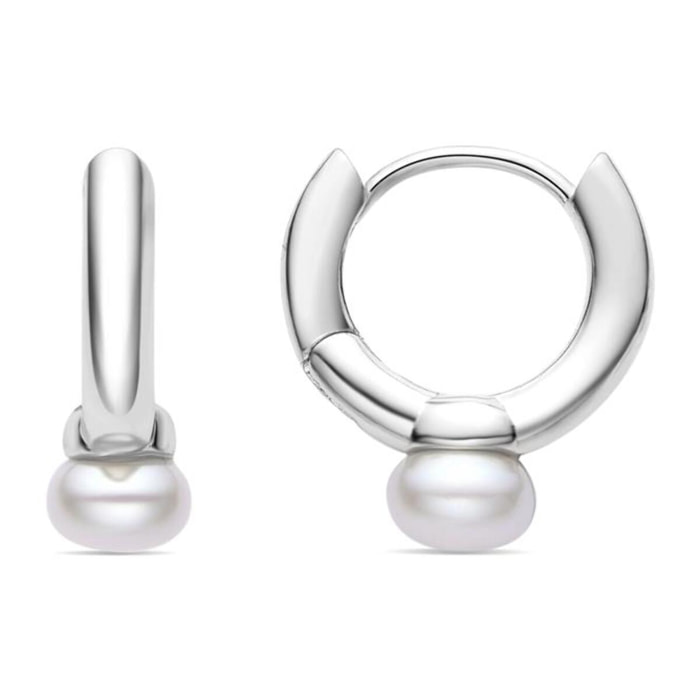 Pendientes Lux by Lux acabados baño rodio