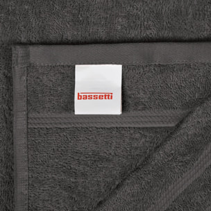 BASSETTI Morbido Asciugamano Asciugamani 480 gr 100% Cotone Set da 5 pz Collezione MONIQUE - ARDESIA E6