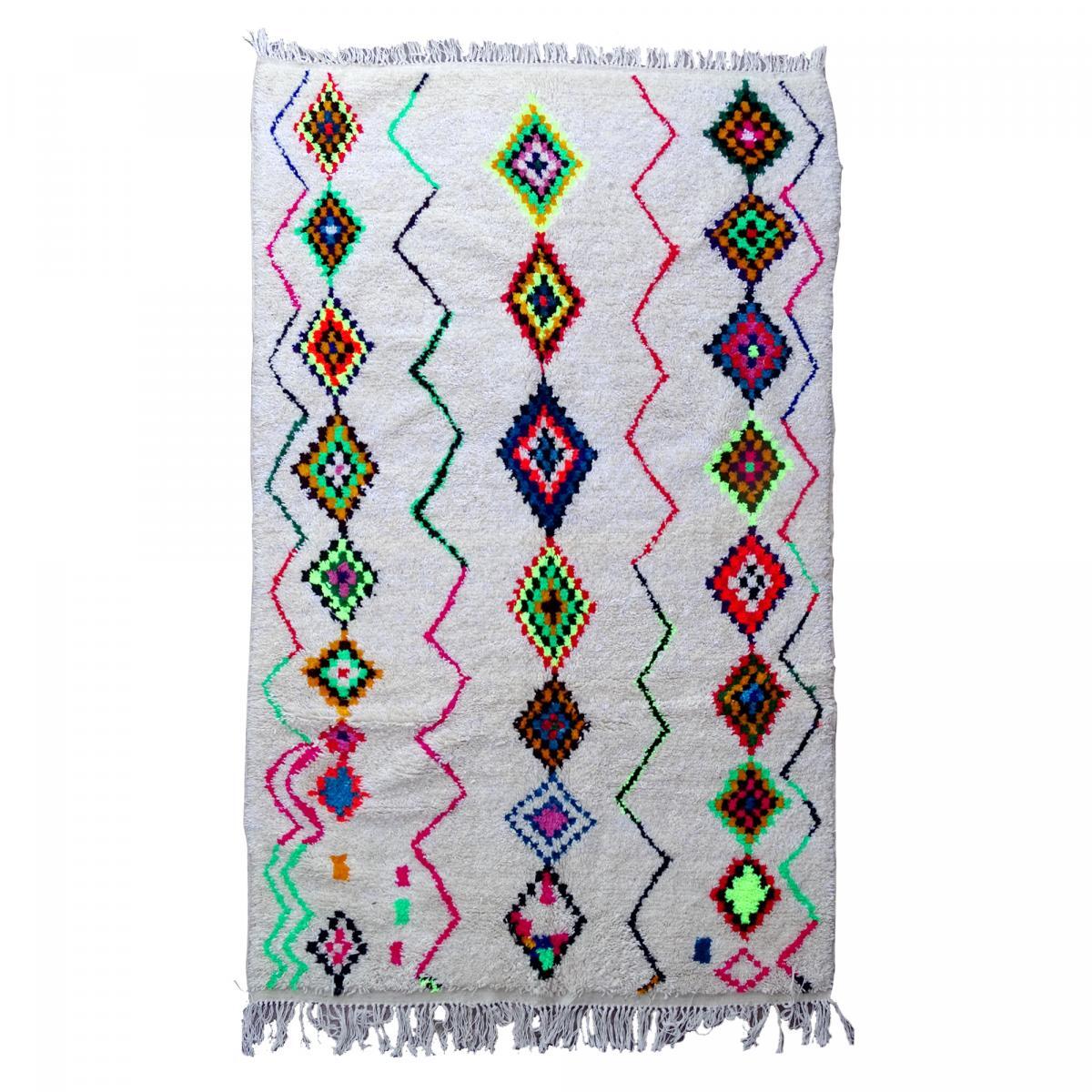 Authentique tapis berbère fait à la main en laine motif ethnic KIBA