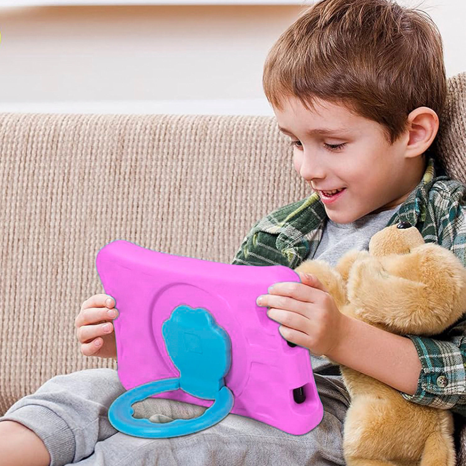 Tablet per bambini WiFi K714. Sistema operativo Android 11. Schermo da 7'' 1024x600px. A133 Quad Core da 1,6 GHz, 2 GB di RAM + 32 GB. Doppia fotocamera.