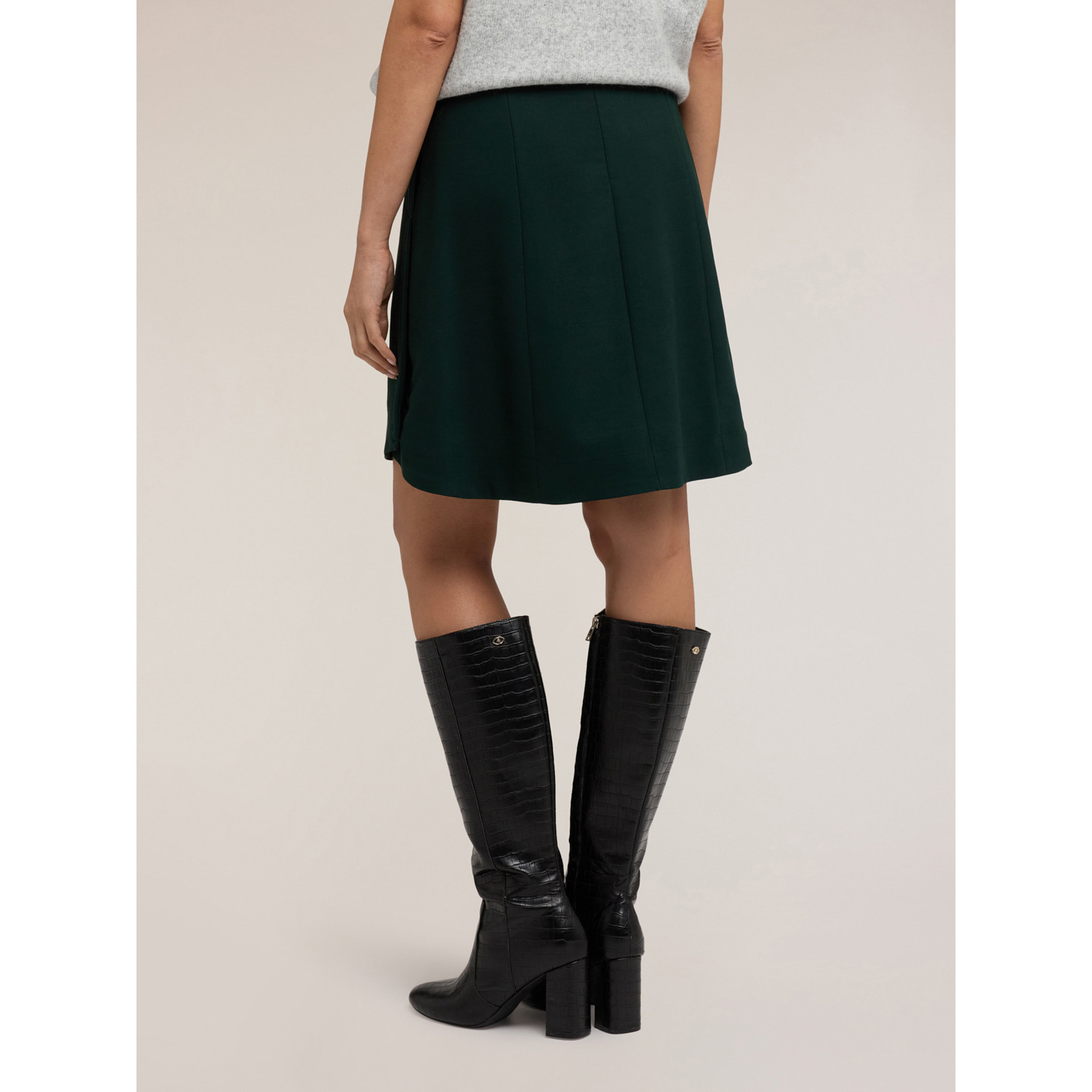 Motivi - Gonna linea ad A con orlo asimmetrico - Verde