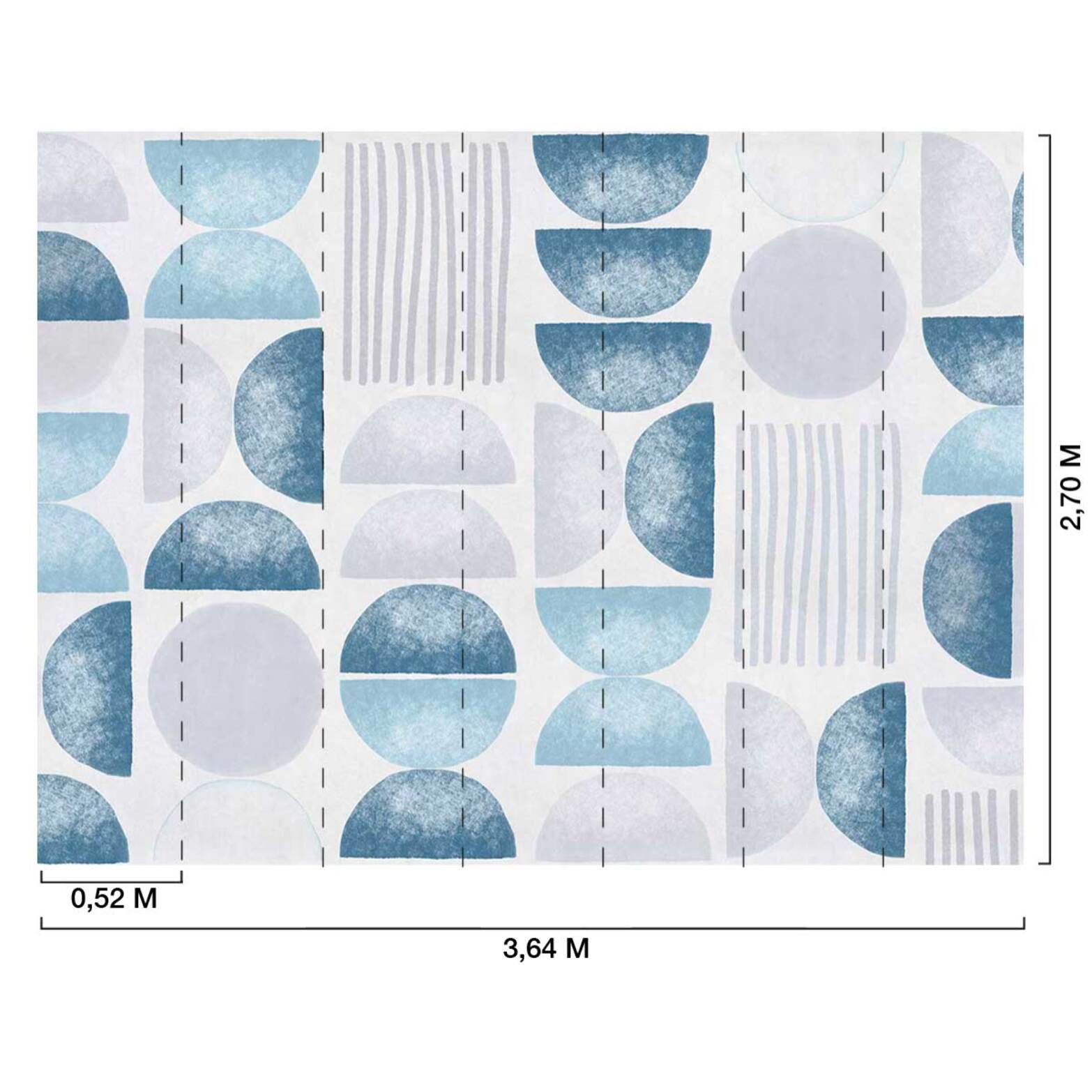 Papier peint panoramique Sphères Horizon Azur Intissé